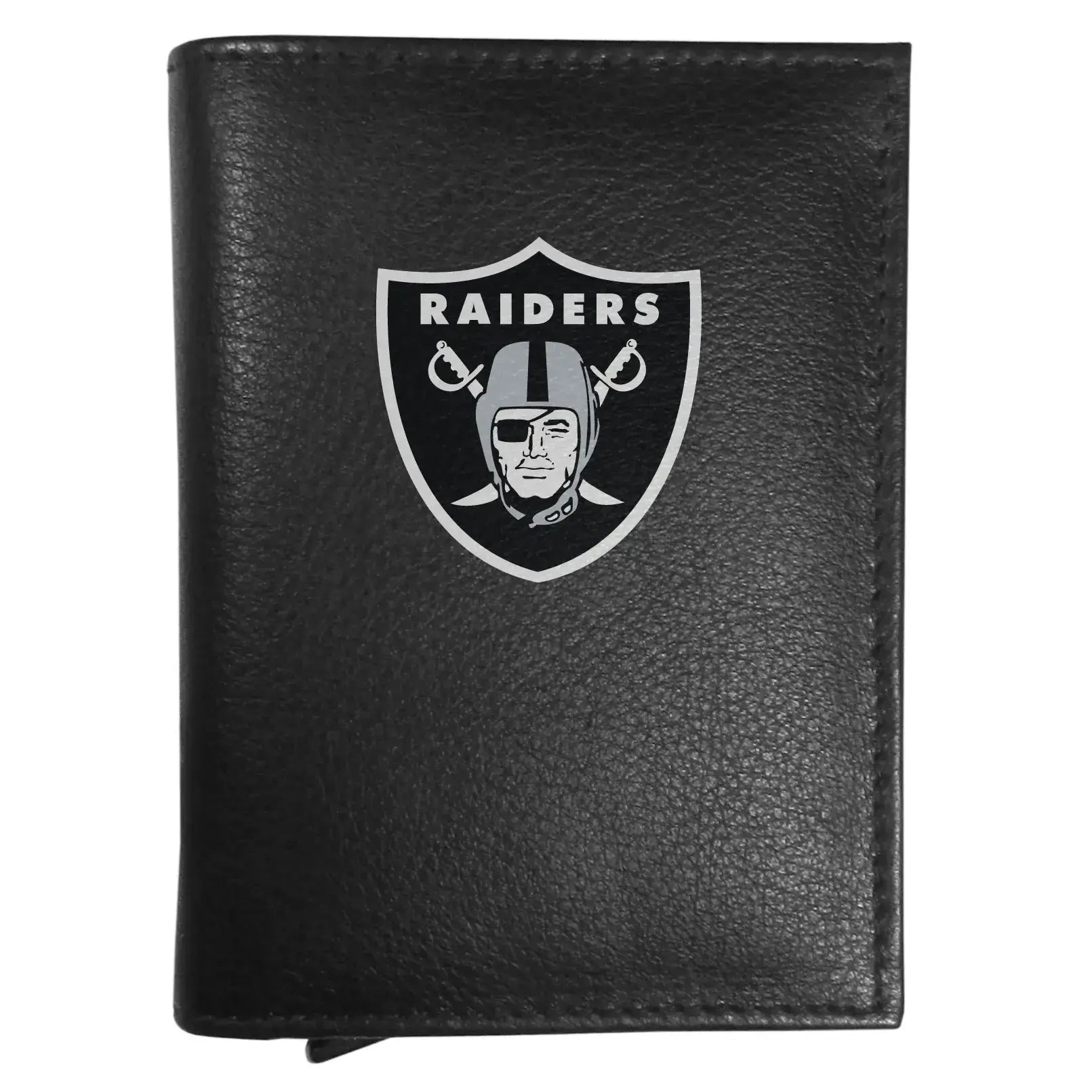 Las Vegas Raiders Leather RFID Pop-Up Wallet - Las Vegas Raiders - Flyclothing LLC