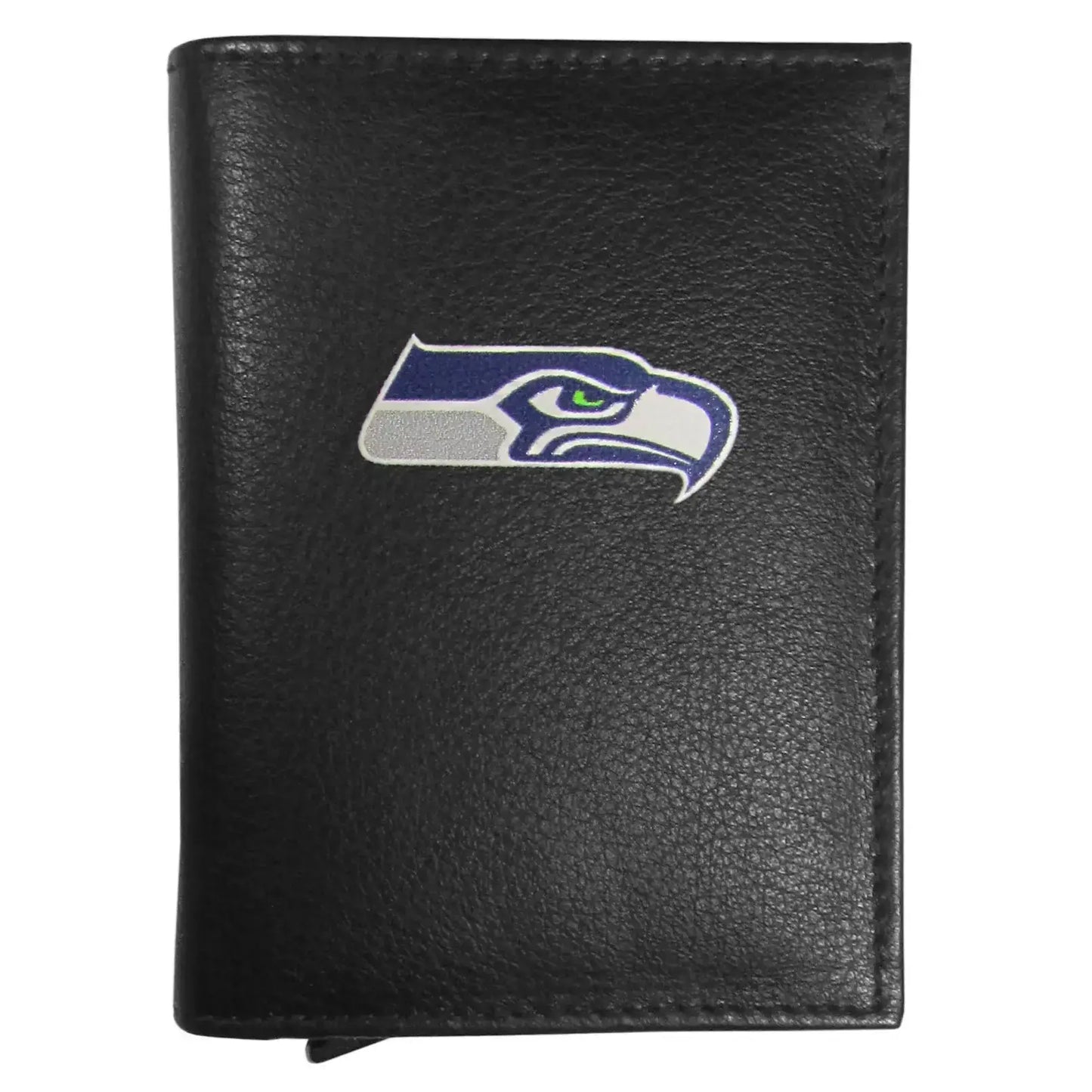 Seattle Seahawks Leather RFID Pop-Up Wallet - Seattle Seahawks - Flyclothing LLC
