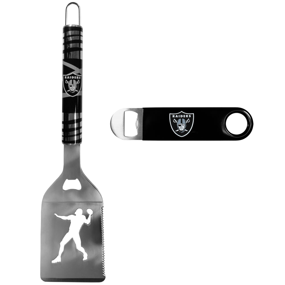Las Vegas Raiders Tailgater Spatula w/Bottle Opener - Las Vegas Raiders