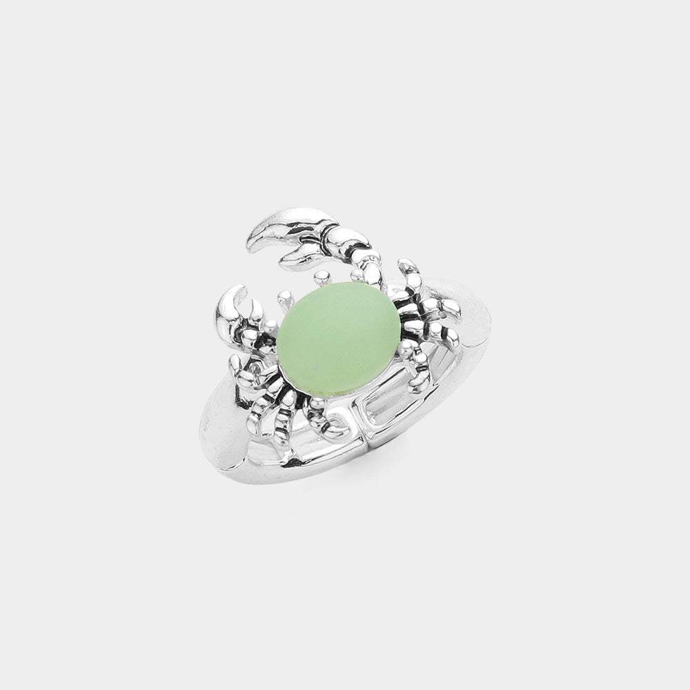 Sea Glass Crab Stretch Ring - Madeline Love - Flyclothing LLC