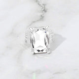 Emerald Cut Stone Adjustable Ring - Madeline Love - Flyclothing LLC