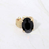 Oval Cut Stone Adjustable Ring - Madeline Love - Flyclothing LLC