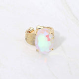Oval Cut Stone Adjustable Ring - Madeline Love - Flyclothing LLC