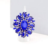 Oval Crystal Cluster Stretch Ring - Madeline Love - Flyclothing LLC