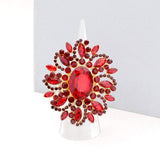 Oval Crystal Cluster Stretch Ring - Madeline Love - Flyclothing LLC