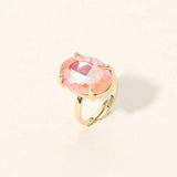 Bold Oval Stone Cluster Accent Adjustable Ring - Madeline Love - Flyclothing LLC