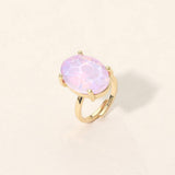 Bold Oval Stone Cluster Accent Adjustable Ring - Madeline Love - Flyclothing LLC