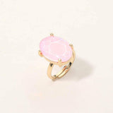 Bold Oval Stone Cluster Accent Adjustable Ring - Madeline Love - Flyclothing LLC