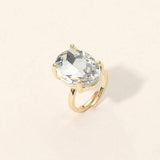 Bold Oval Stone Cluster Accent Adjustable Ring - Madeline Love - Flyclothing LLC
