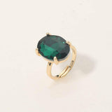 Bold Oval Stone Cluster Accent Adjustable Ring - Madeline Love - Flyclothing LLC