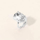 Bold Oval Stone Cluster Accent Adjustable Ring - Madeline Love - Flyclothing LLC