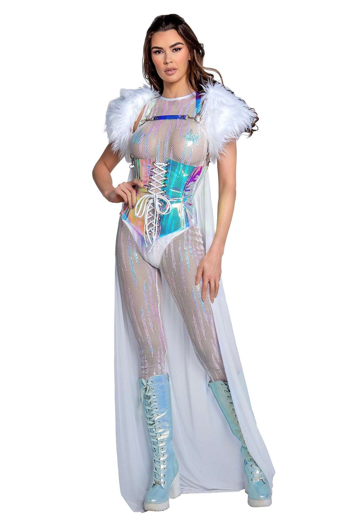 J. Valentine Sequin Net Catsuit FR108 - J. Valentine - Flyclothing LLC
