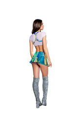 J. Valentine Lace-Up Vinyl Skirt FR123 - J. Valentine - Flyclothing LLC