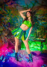 J-Valentine FR120 - Vinyl Pleated Skirt***50% OFF*** - J. Valentine - Flyclothing LLC