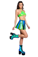 J-Valentine FR120 - Vinyl Pleated Skirt***50% OFF*** - J. Valentine - Flyclothing LLC