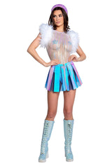 J-Valentine FR120 - Vinyl Pleated Skirt***50% OFF*** - J. Valentine - Flyclothing LLC