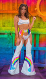 J-Valentine FE251 - Rainbow Rays Chaps with Garter Belt - J. Valentine - Flyclothing LLC