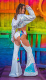 J-Valentine FE251 - Rainbow Rays Chaps with Garter Belt - J. Valentine - Flyclothing LLC