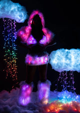 FF427 - Faux Fur Light-Up Skirt - J. Valentine - Flyclothing LLC