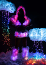 J. Valentine Faux Fur Light-Up Wrap Top FF426 - J. Valentine - Flyclothing LLC