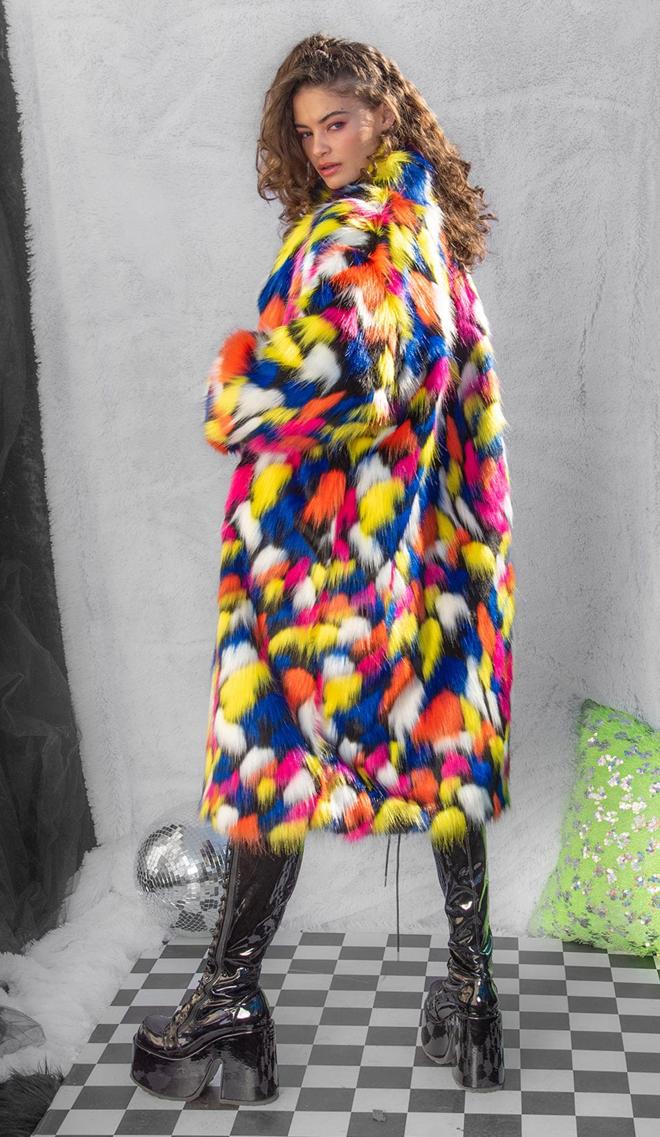 J-Valentine FR154 - Unisex Faux Fur Mid-Length Coat - J. Valentine