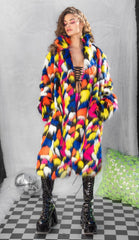 J-Valentine FR154 - Unisex Faux Fur Mid-Length Coat - J. Valentine