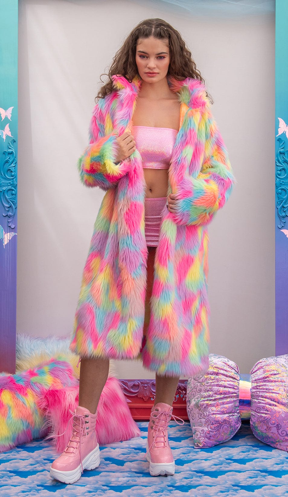 J-Valentine FR154 - Unisex Faux Fur Mid-Length Coat - J. Valentine