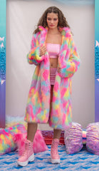 J-Valentine FR154 - Unisex Faux Fur Mid-Length Coat - J. Valentine
