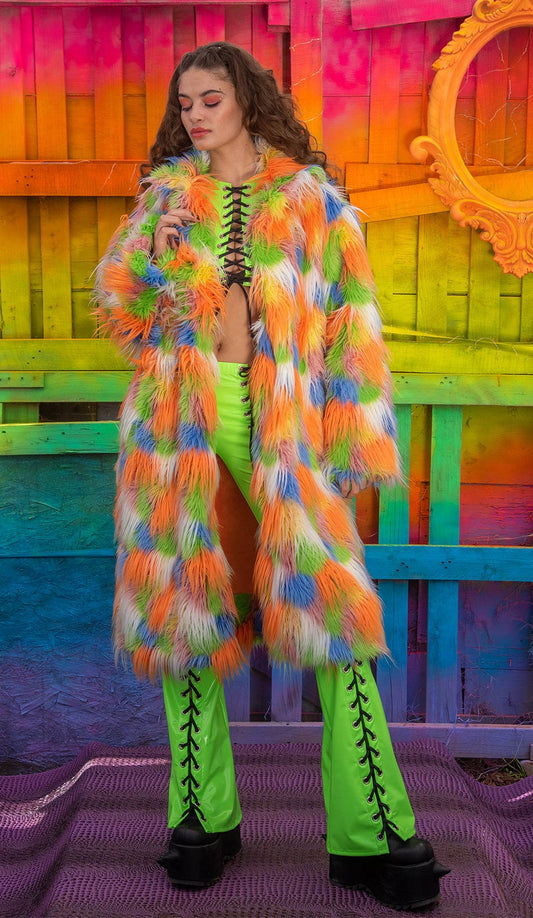 J-Valentine FR154 - Unisex Faux Fur Mid-Length Coat - J. Valentine