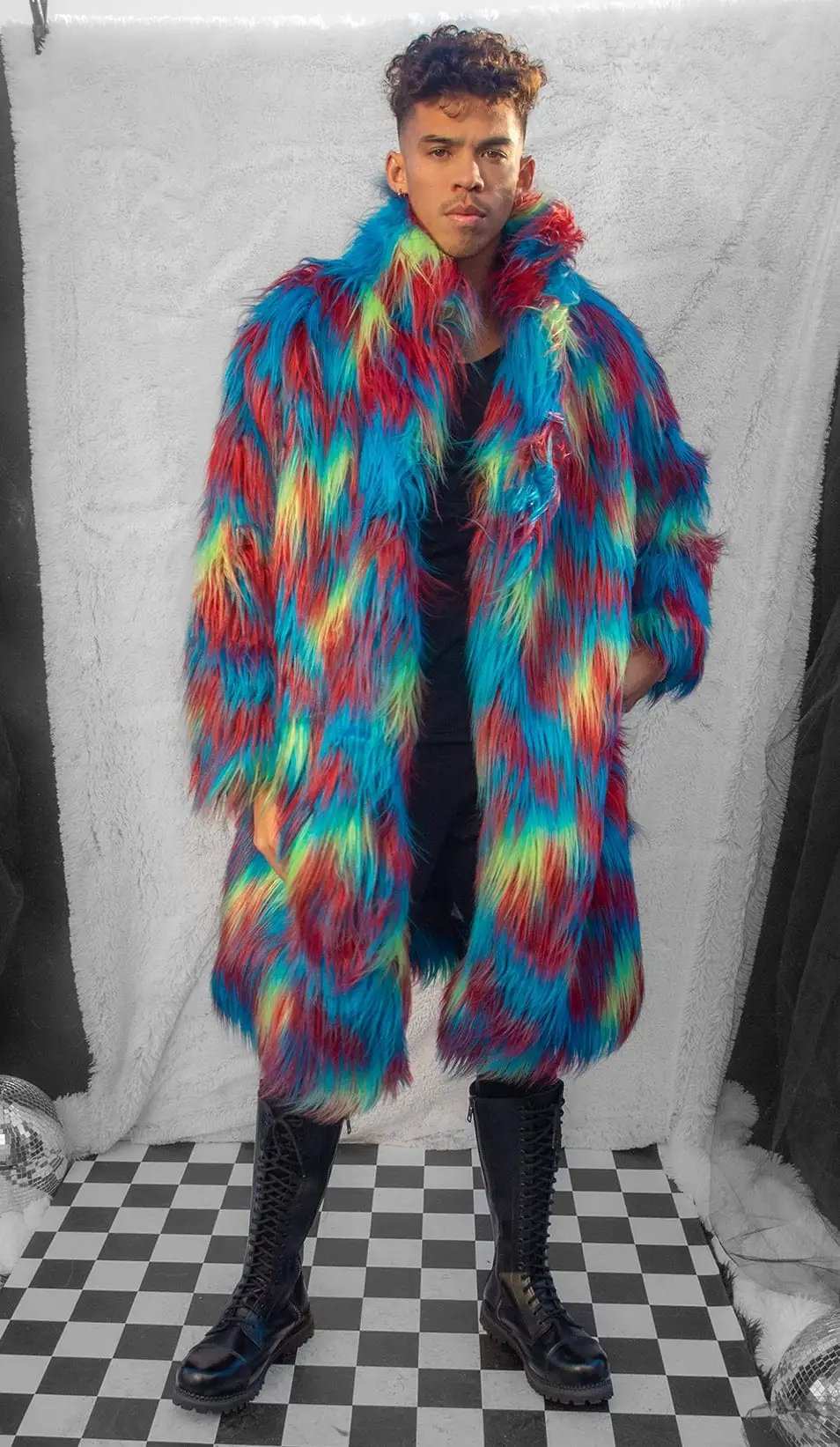 J-Valentine FR154 - Unisex Faux Fur Mid-Length Coat - J. Valentine - Flyclothing LLC