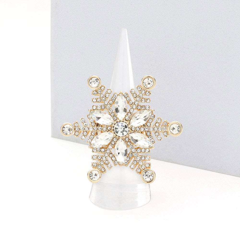 Floral Snowflake Stretch Ring - Madeline Love - Flyclothing LLC