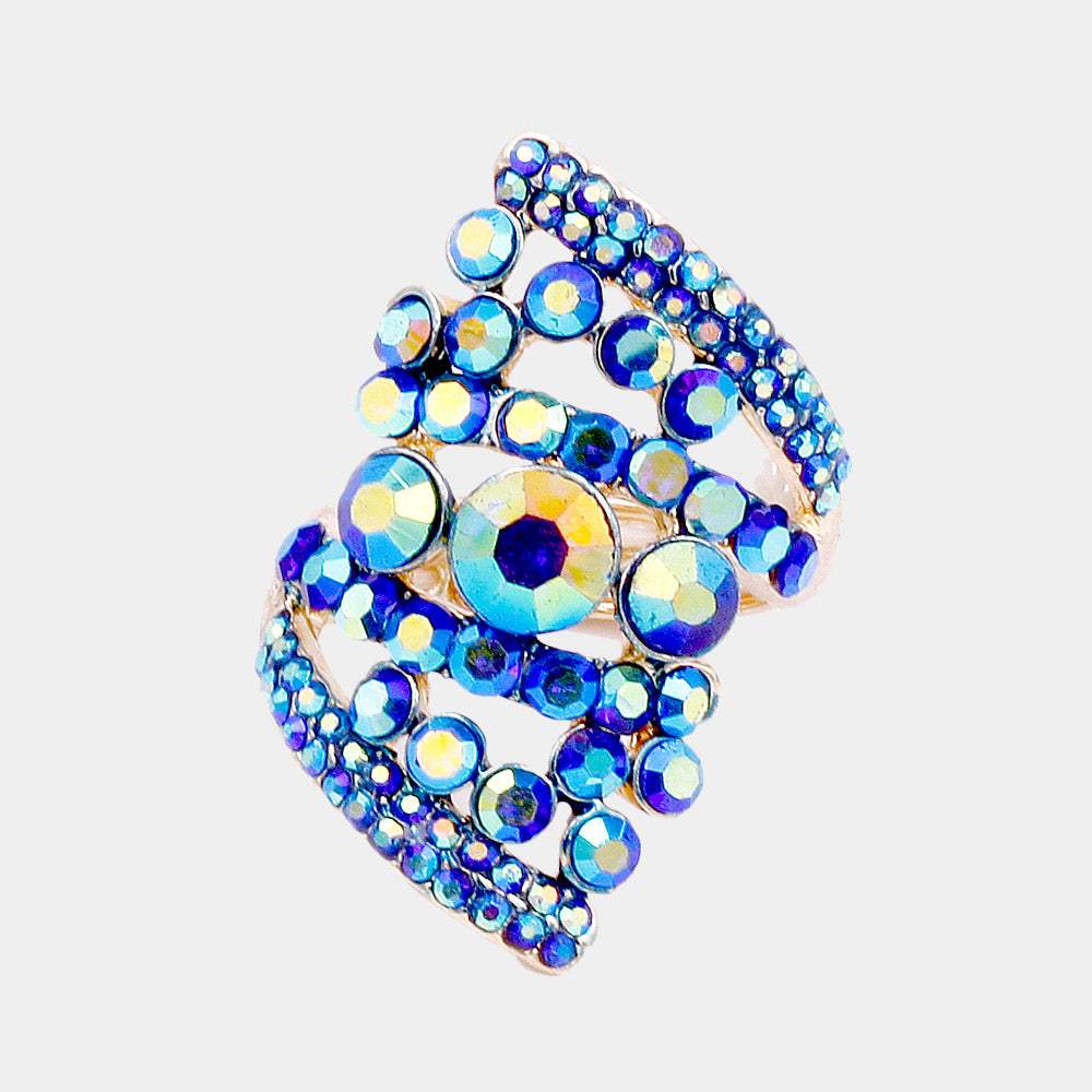 Bubble Stone Cluster Stretch Ring - Madeline Love - Flyclothing LLC