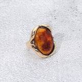 Oval Stone Accent Adjustable Statement Ring - Madeline Love - Flyclothing LLC
