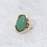 Oval Stone Accent Adjustable Statement Ring - Madeline Love - Flyclothing LLC