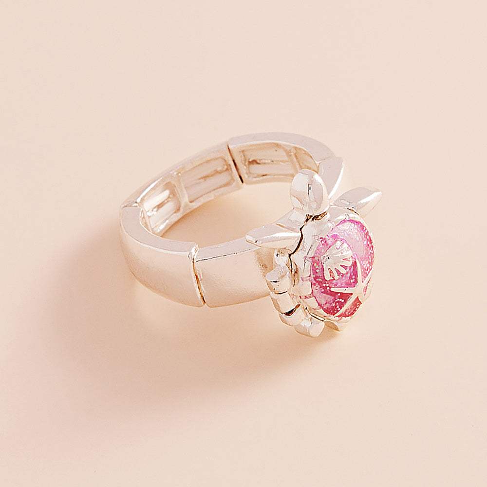 Enamel Sea Turtle Locket Stretch Ring - Madeline Love - Flyclothing LLC