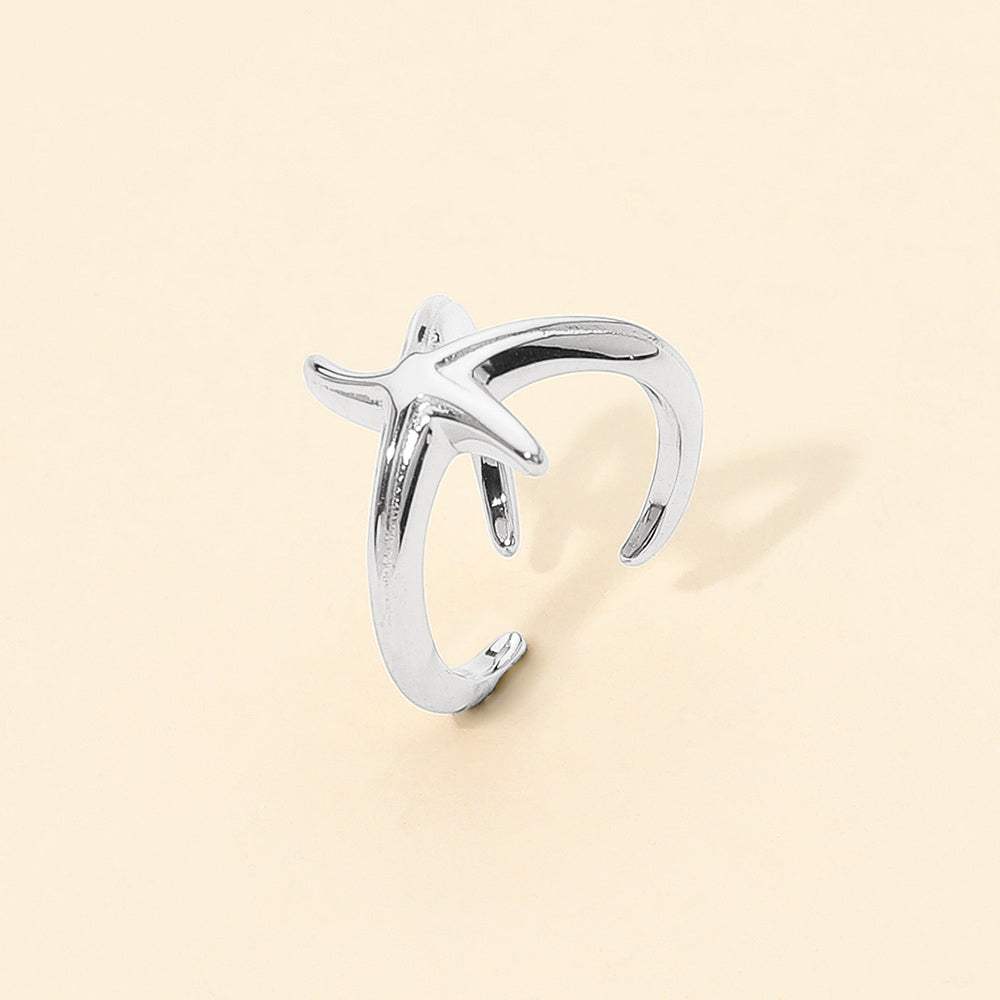 SECRET BOX_Stainless Steel Starfish Wrap Ring - Madeline Love - Flyclothing LLC
