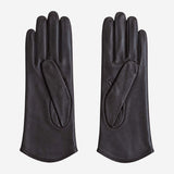 FS02Z (darkbrown) - Women’s unlined Italian lambskin leather gloves