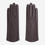 FS02Z (darkbrown) - Women’s unlined Italian lambskin leather gloves