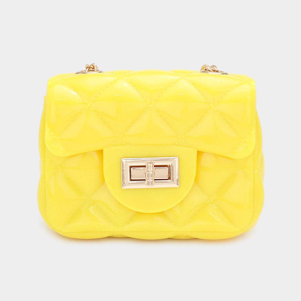 Quilted Jelly Mini Micro Crossbody Bag - Madeline Love - Flyclothing LLC
