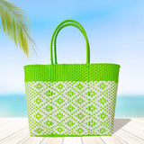 Aztec Pattern Basket Weave Tote Bag / Shoulder Bag - Madeline Love - Flyclothing LLC