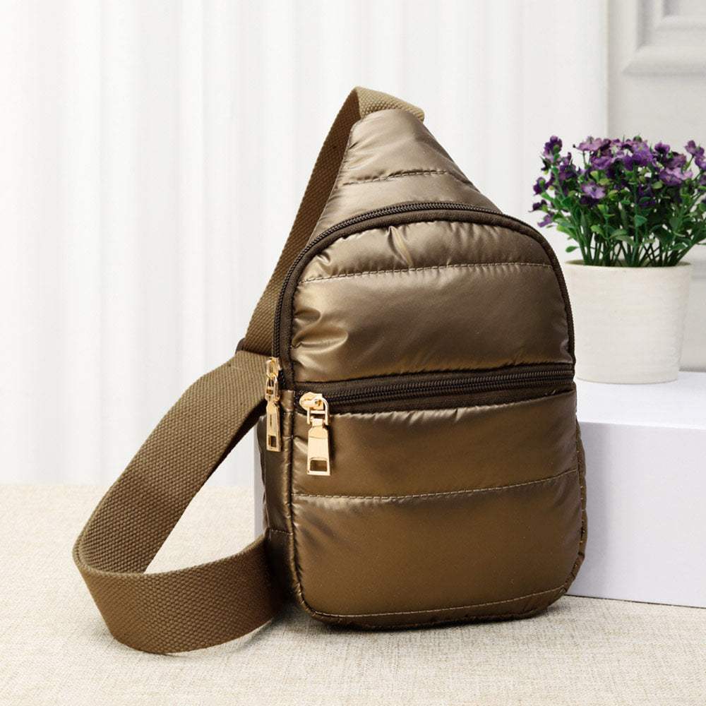 Solid Puffer Mini Sling Bag - Madeline Love - Flyclothing LLC