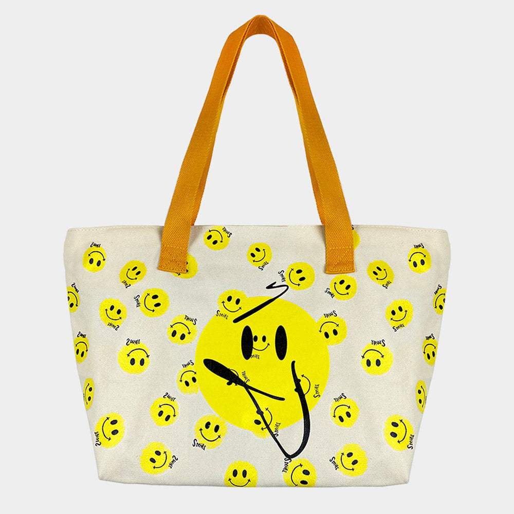 Smile Patterned Shoulder Bag - Madeline Love - Flyclothing LLC