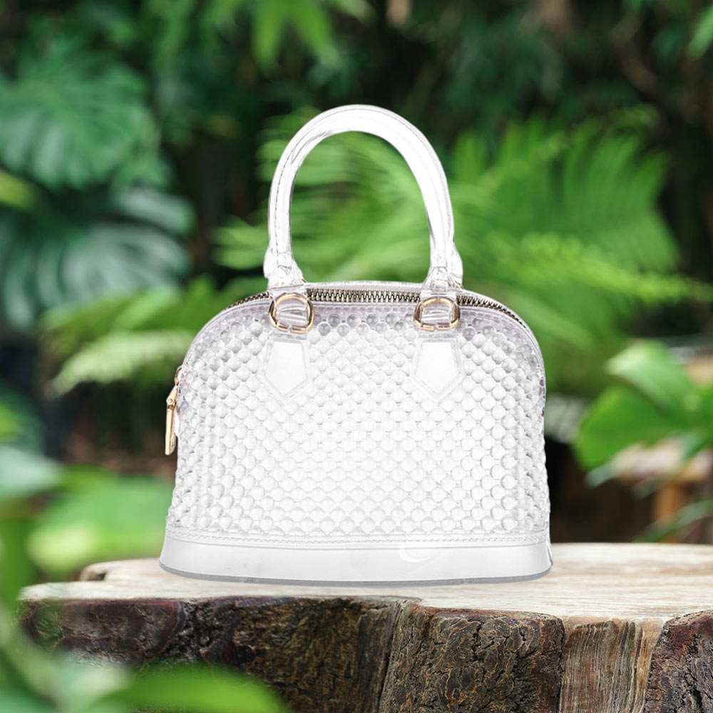 Solid Jelly Rubber Tote / Crossbody Bag - Madeline Love - Flyclothing LLC