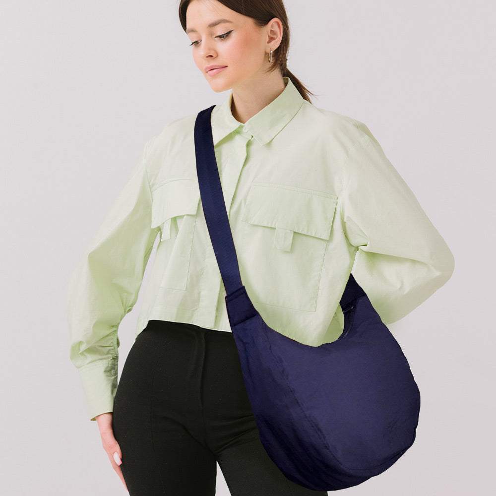 Solid Nylon Sling Bag Crossbody Bag - Madeline Love - Flyclothing LLC