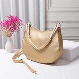 Solid Faux Leather Shoulder Crossbody Bag - Madeline Love - Flyclothing LLC