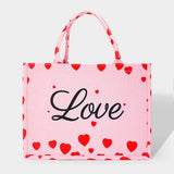 LOVE Message Heart Printed Tote Bag - Madeline Love - Flyclothing LLC