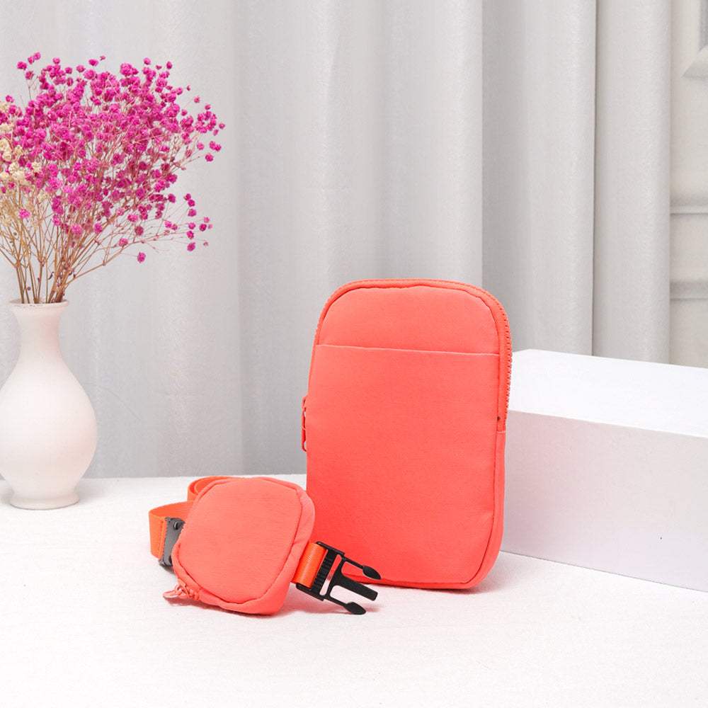 Solid Nylon Sling Bag Crossbody Bag - Madeline Love - Flyclothing LLC