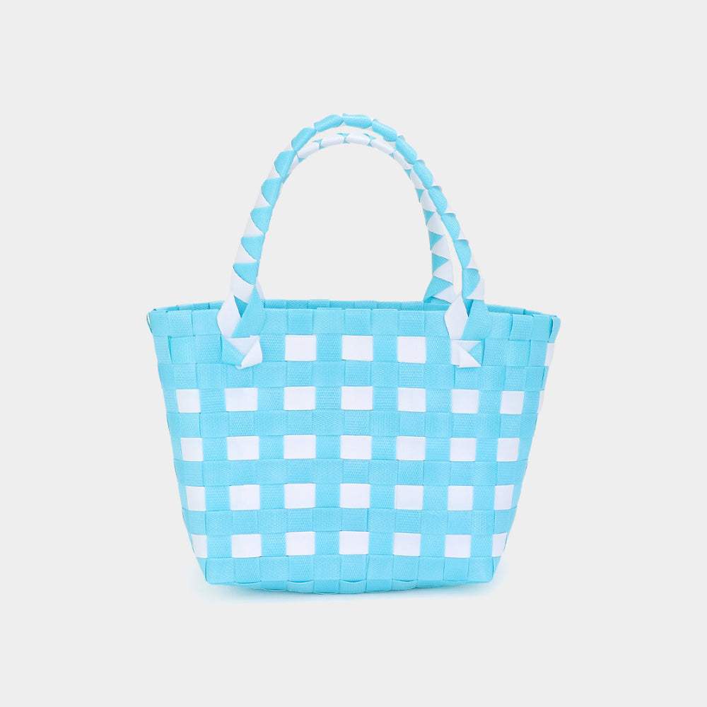 Basket Weave Mini Micro Tote Bag - Madeline Love - Flyclothing LLC