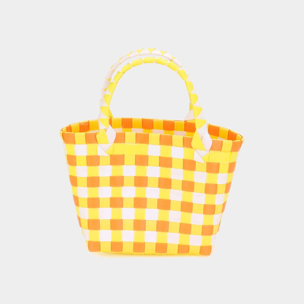 Basket Weave Mini Micro Tote Bag - Madeline Love - Flyclothing LLC