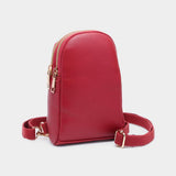 Solid Faux Leather Sling Bag - Madeline Love - Flyclothing LLC